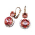 Auskarai "Klaris VI (Rožinė Persikas)" su Swarovski™ kristalais